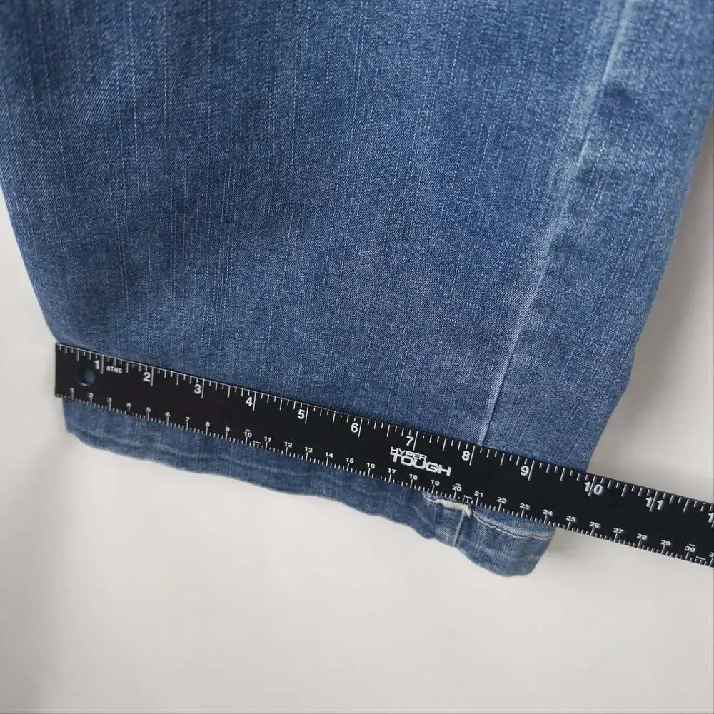 True Religion Brand Jeans Cargo Straight Leg Blue Denim Pants Size 31